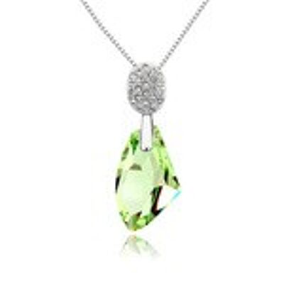 Collier en plaqué or et strass Swarovski Elements Crystal vert