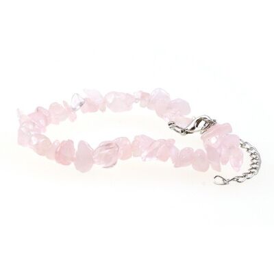 Joli bracelet de cheville en pierres précieuses de quartz rose