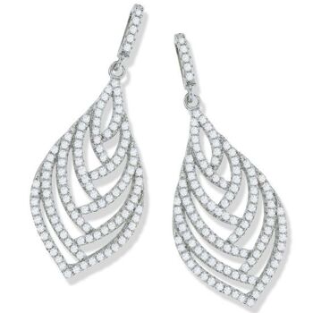 Boucles d'Oreilles Micro Pavé Fancy Drop CZ (109905)