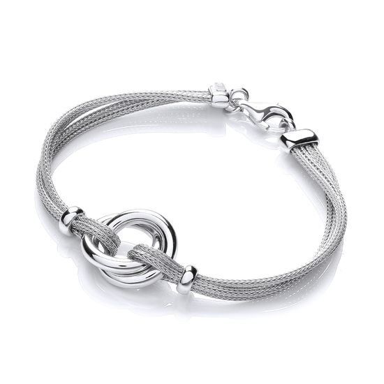 Bracciale in maglia centrale in argento