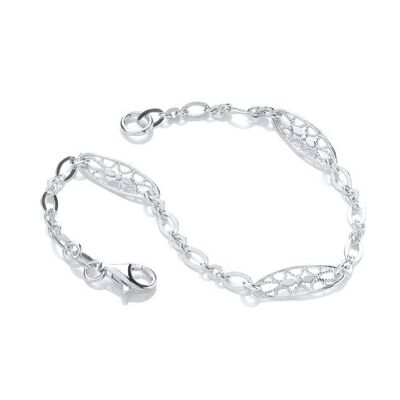 Oval Filigree Links Bracelet