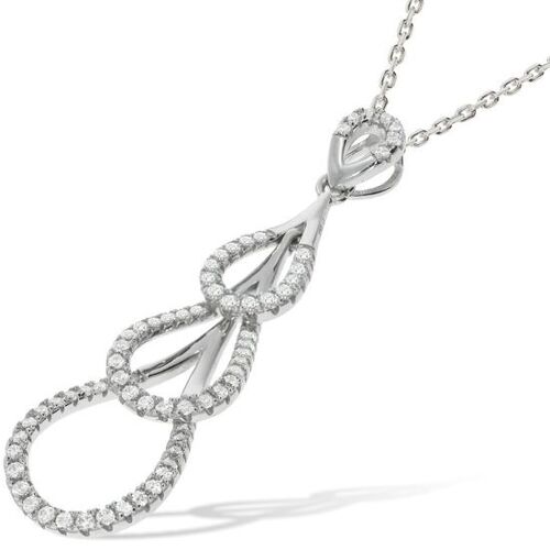 Micro Pavé Fancy CZ Pendant with 18" Chain (109789)