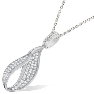 Pendentif Micro Pavé Fancy CZ avec chaîne de 18 po (109788)