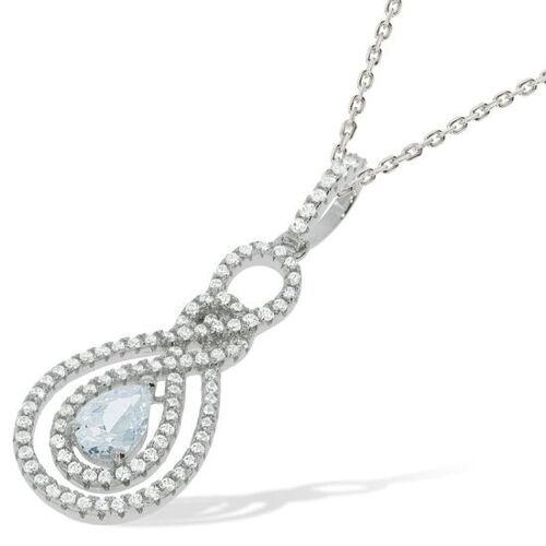 Micro Pavé Fancy CZ Pendant with 18" Chain (109787)