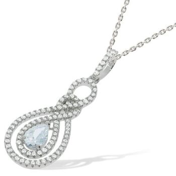 Pendentif Micro Pavé Fancy CZ avec chaîne de 18 po (109787)