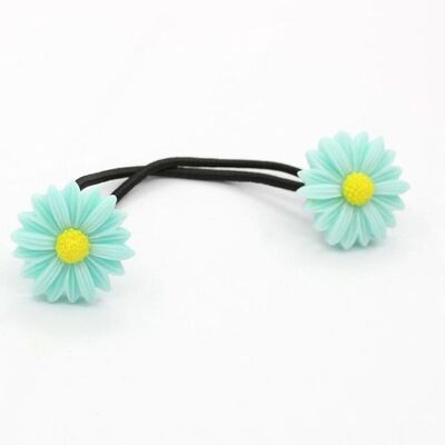 Blue Double Daisy Hair Bobble