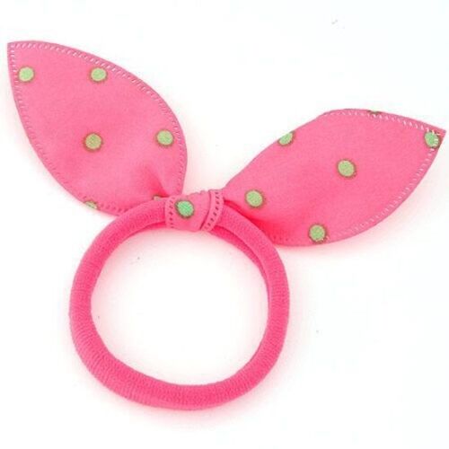 Pink Spotty Bow Hair Bobble