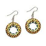 Handgemalter Halbkreis in goldener Farbe und Punkte Kokosnussschale