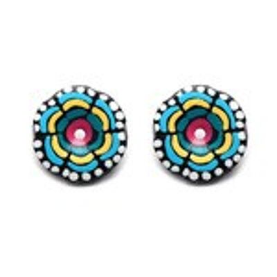 Cerchi e punti fiore pulsante guscio di cocco (pali di plastica)