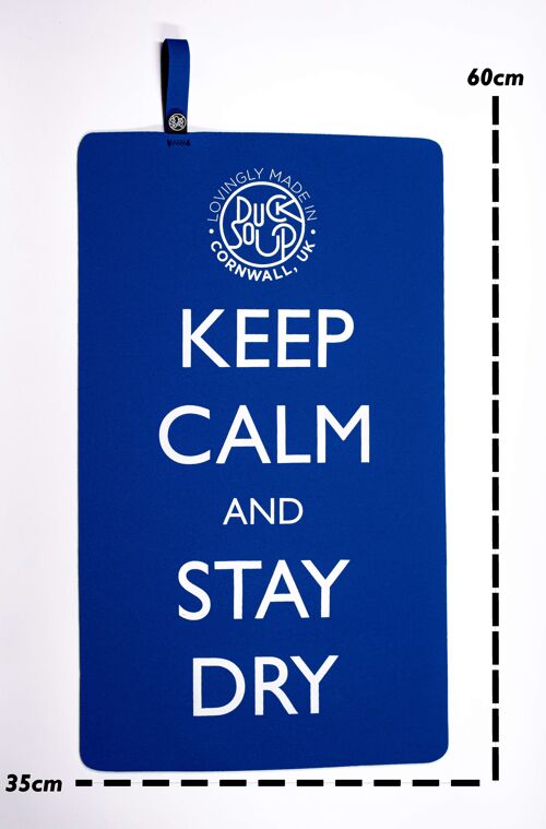 Keep Calm And Stay Dry Mat - Blue