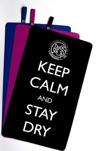 Tapis Keep Calm And Stay Dry - Bleu 2