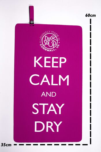 Tapis Keep Calm And Stay Dry - Rose 1