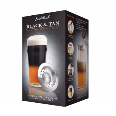 Final Touch Black and Tan Glass Set