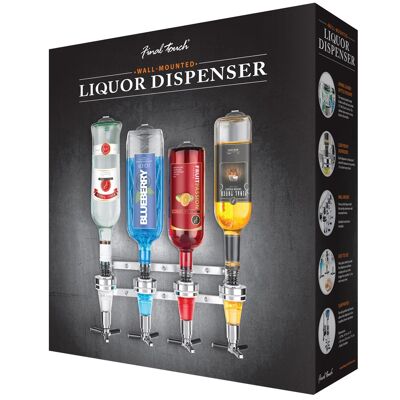 4 Bottle Wall Mounted Drinks Dispenser