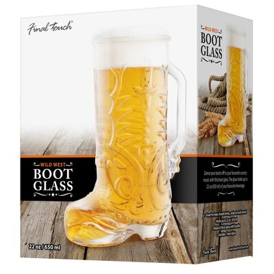 Final Touch Wild West Boot Beer Glass