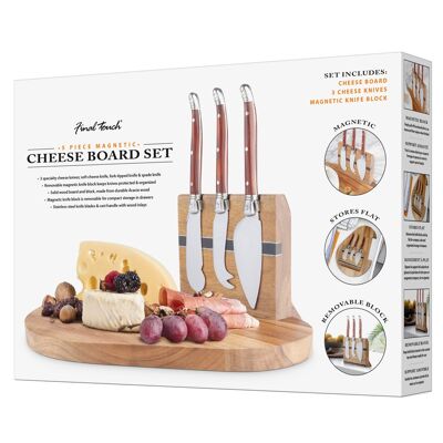 Final Touch 5 Piece Magnetic Cheese Board Set