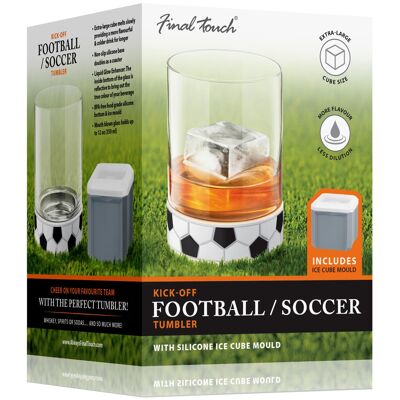 Final Touch Kick-Off Soccer Football Tumbler with Ice Mould