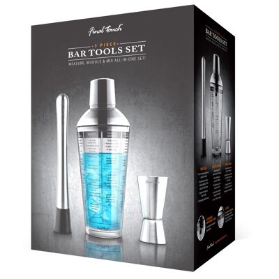 Final Touch Recipe Cocktail Shaker Set