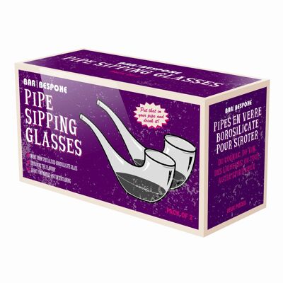 Bar Bespoke Pipe Sipping Glasses 2 Pack