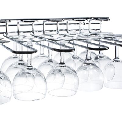 Vinology Wall Mounted Chrome Rack - 6 Sections