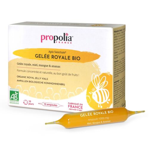 Ampoules de Gelée Royale Bio - Gelée royale, Miel, Mangue & Ananas