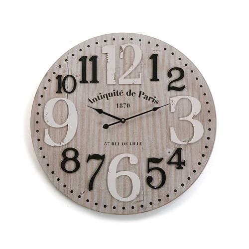 Reloj pared madera 60 cm 20460055