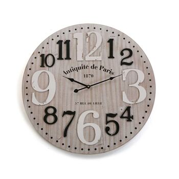 HORLOGE MURALE EN BOIS 60 CM 20460055 1