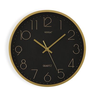 BLACK/GOLD WALL CLOCK 20550104