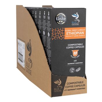 Capsules Yirgacheffe éthiopiennes compostables et sans plastique compatibles Nespresso® 6