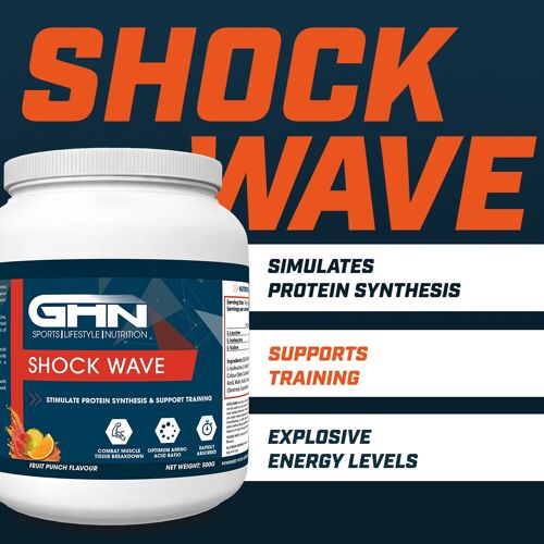 Shock Wave Bcaa's - Tropical fruit punch 500g