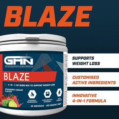 Blaze Fat Burning Pre-Workout - Lampone blu 250g