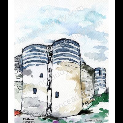 49-ANGERS-CHATEAU-WATERCOLOR