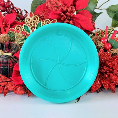 Christmas SWIRL SWEET Bath Bomb Mould - 3D Moulds - 3D Printed Shower Steamer Mould