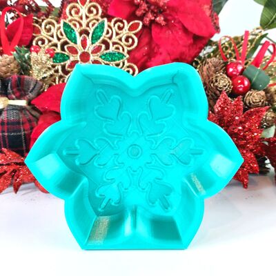Weihnachts-Schneeflocke-Badebomben-Form – 3D-Formen – 3D-gedruckte Duschdampfer-Form