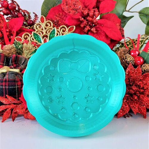 Christmas WREATH Bath Bomb Mould - 3D Moulds - 3D Printed Shower Steamer Mould