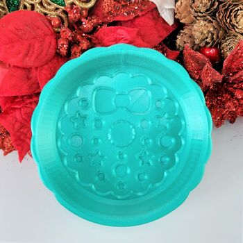 Moule de bombe de bain WREATH de Noël - Moules 3D - Moule à vapeur de douche imprimé en 3D 3