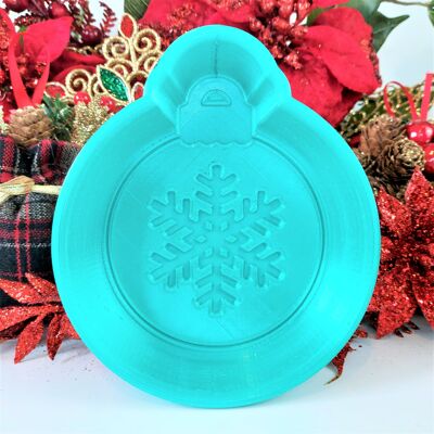 Molde de bomba de baño de Navidad SNOWFLAKE BAUBLE - Moldes 3D - Molde de vapor de ducha impreso en 3D