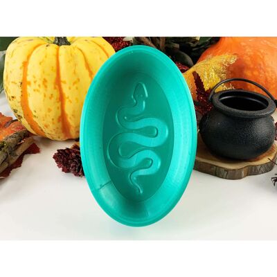 Halloween SNAKE Oval Bath Bomb Mould - 3D Moulds - 3D Printed Shower Steamer Mould - Handmade Shower Bomb Mould