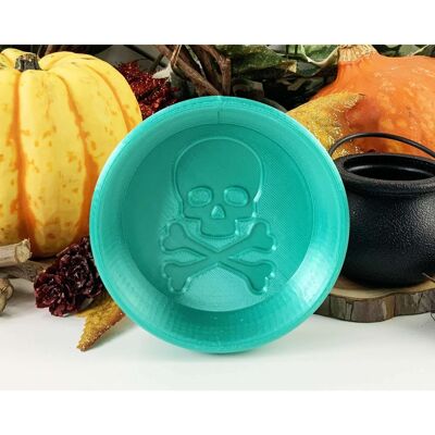 Halloween SKULL and CROSSBONES Bath Bomb Mould - 3D Moulds - 3D Printed Shower Steamer Mould - Handmade Shower Bomb Mould