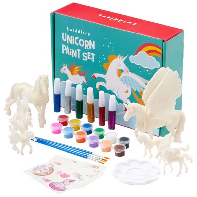 Paint Your Own Unicorn Painting Kit with Creative Colourful Glitters, Stickers
