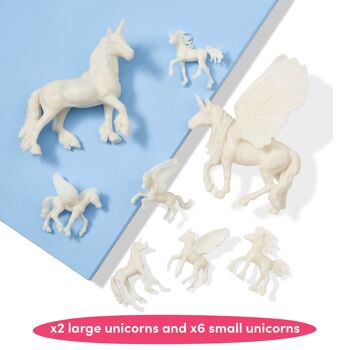 Peignez votre propre kit de peinture de licorne avec des paillettes colorées créatives, des autocollants 9