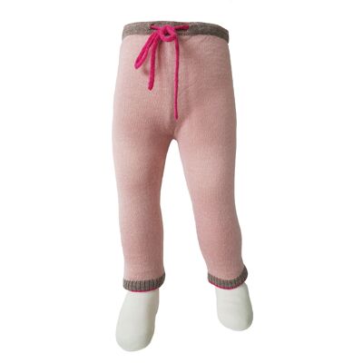 CECILIE ROSA - Rosa bukser en 100% baby alpaga