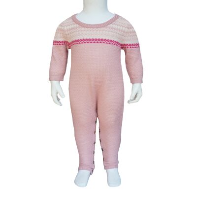 NICOLINE - Rosa Heldragt i 100% baby alpaga - 20 % kundeRABAT