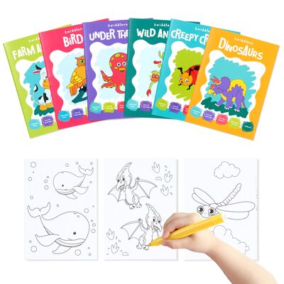 24 minilibros para colorear para niños, actividades divertidas de manualidades para niños de todas las edades