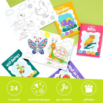24 mini livres de coloriage pour enfants, activités amusantes d'art et d'artisanat pour les enfants de tous âges 4