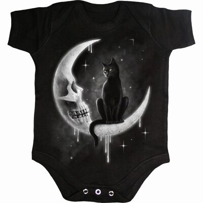 GOTHIC MOON - Baby Sleepsuit Black