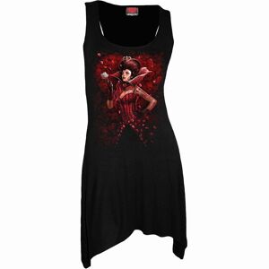 QUEEN OF HEARTS - Robe Caraco Bas Goth Noir