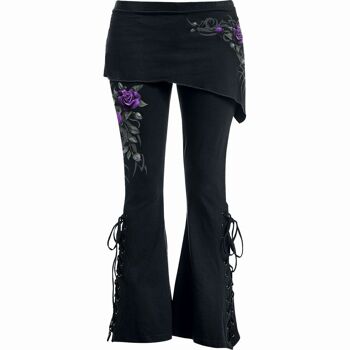 TRIBAL ROSE - Legging bootcut 2en1 avec jupe micro oblique 2