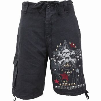 GOTH METAL - Short Cargo Vintage Noir 2