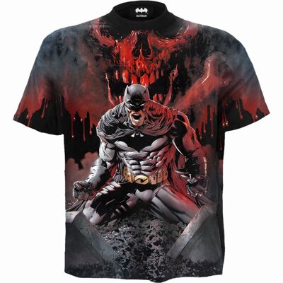 BATMAN - ASYLUM WRAP - Camiseta integral negra